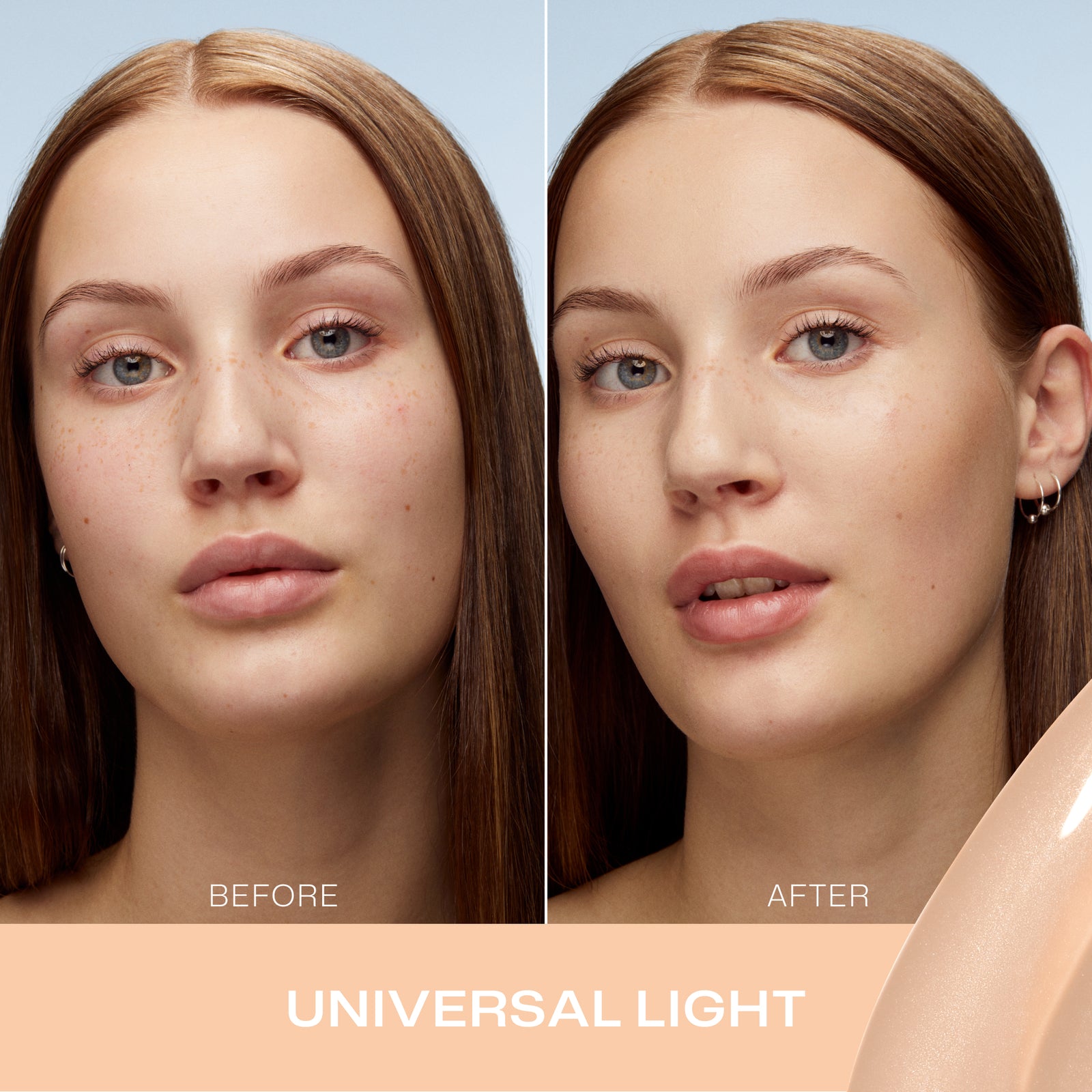 Instant Glow Beauty Serum Before and After Light